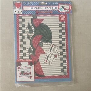 Vintage watermelon 90’s Homespun Iron-On Transfer - Red and Greenhouse